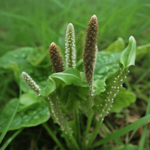Chinese plantain (Plantago asiatica)