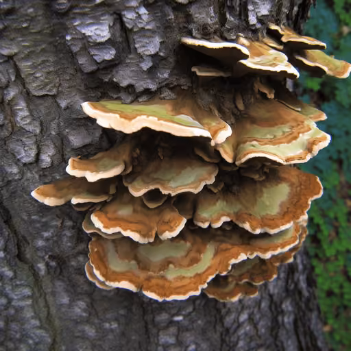 Yellowing curtain crust (Stereum subtomentosum)
