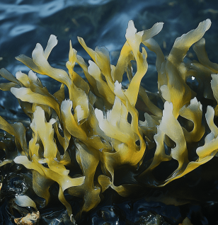 Fucus vesiculosus (Seaweed) – A high-resolution shot of Fucus vesiculosus, a seaweed in Interstellar Blends for thyroid and metabolic health.