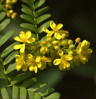 Cassia siamea Lamk (Siamese Senna) – Traditional medicinal plant in Interstellar Blends, supporting digestion, liver detoxification, and anti-inflammatory benefits.