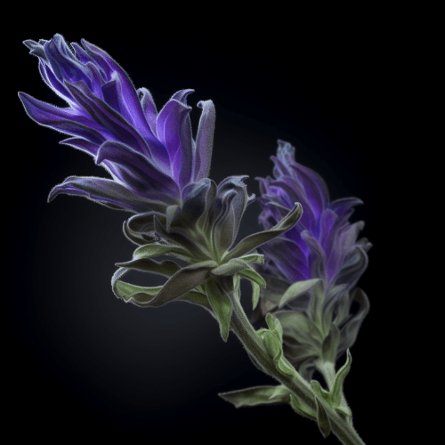 Salvia miltiorrhiza – A striking image of Salvia miltiorrhiza (Red Sage), a traditional herb in Interstellar Blends for cardiovascular and liver health.