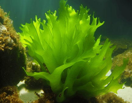 Ulva Lactuca (Sea Lettuce) – A vibrant green seaweed packed with essential nutrients, antioxidants, and detoxifying properties. Featured in Interstellar Blends for its powerful health benefits and ocean-derived vitality.