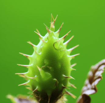 Xanthium sibiricum (Siberian Cocklebur) plant illustration, a traditional Chinese medicinal herb featured in Interstellar Blends' herbal formulas, known for its sinus-relieving, anti-inflammatory, and analgesic properties