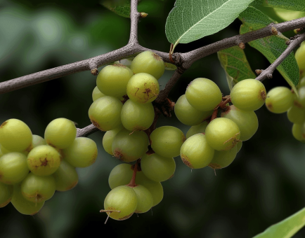 Emblica officinalis – A high-resolution capture of Emblica officinalis (Amla), a superfruit in Interstellar Blends for immunity and skin health.