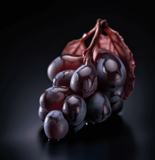 Grape (Vitis vinifera) – A vivid shot of Grapes, a potent antioxidant in Interstellar Blends for cardiovascular health.