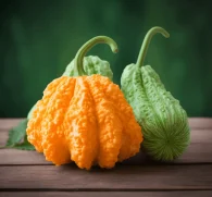 Momordica charantia – A vibrant image of Momordica charantia (Bitter Melon), a fruit in Interstellar Blends for blood sugar control.